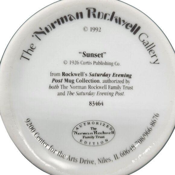 Norman Rockwell Gallery "Sunset" The Saturday Evening Post Coffee Mug 1992 - Picture 4 of 9